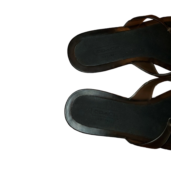 Coach Shoes Coach Crissy Jelly Thong Beach Sandals Flip Flops Logo